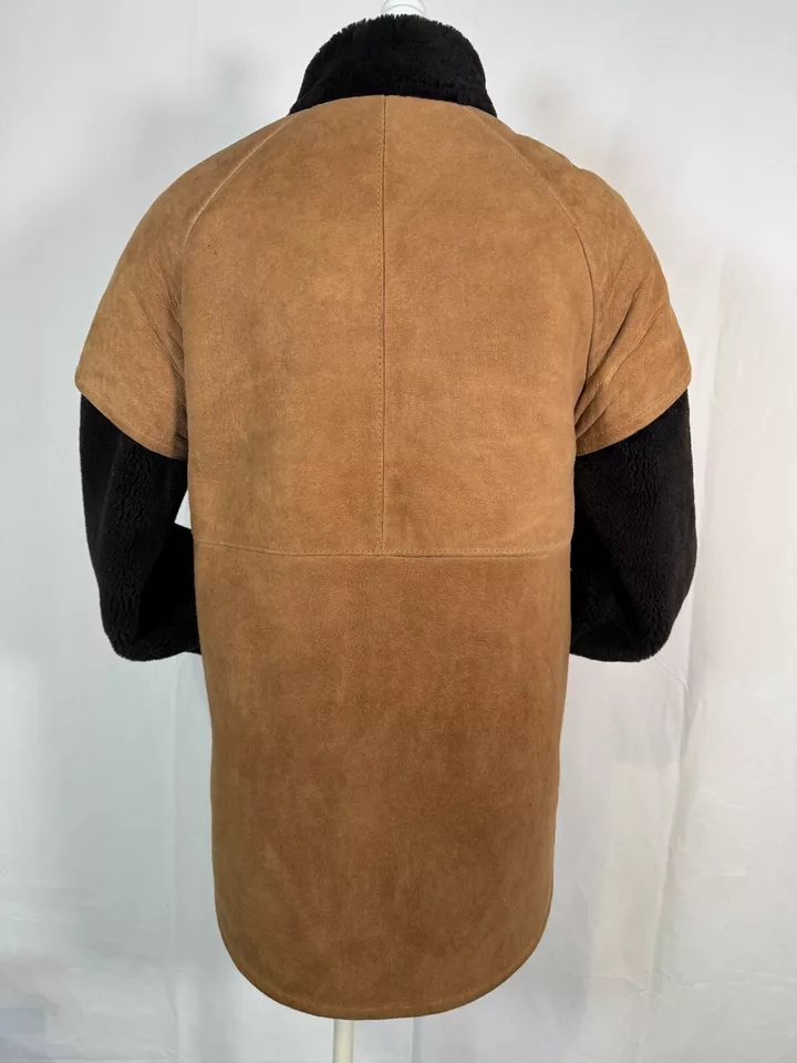 De Colección Sawyer of Napa Marrón Piel de Oveja Piel Gamuza Abrigo Chaqueta Talla 10 Talla M Foto 2 de 4
