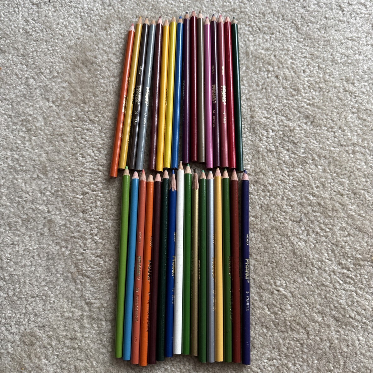 Vintage Prang Dixon Artists Quality 36 Pre Sharpened Colored