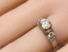 925 Sterling Silver Round CZ Cubic Zirconia fashion ring 4.2g  estate vintage — photo 5