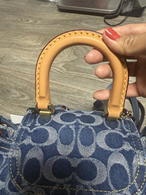 Coach Retail CJ833 Riya Backpack 21 In Signature Denim Denim/Brass