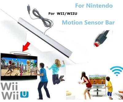 IRONSMITH Wired Remote Motion Sensor Bar IR Infrared Ray Inductor for Nintendo Wii / Wii U