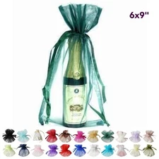 6x9" Sheer ORGANZA BAGS with Pull String Drawstring Pouches Wedding Party Favors