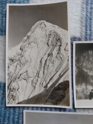 Vintage 30er Jahre Fotos, Europäische Alpen, Alpen, Winter, Berge, Schnee x7 Lot A
