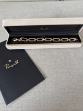 Pragnell 18ct Yellow Gold 19.5cms Havana Bracelet With Diamonds
