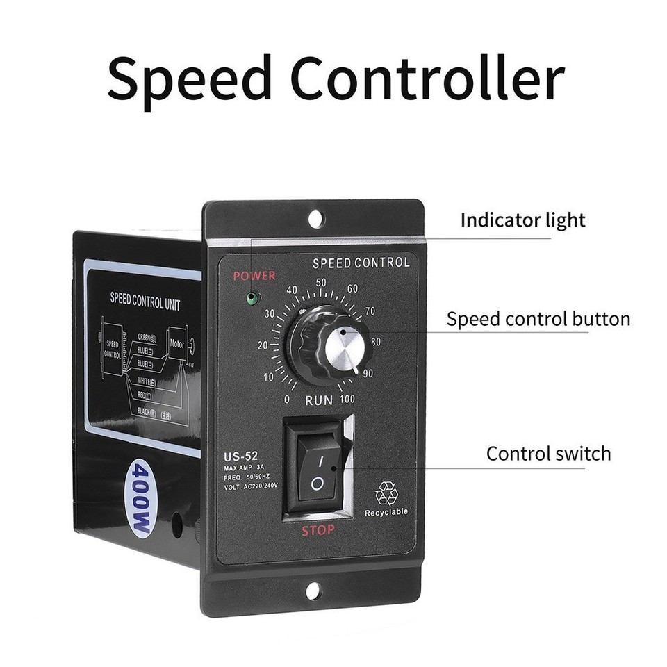400W AC Motor Speed Controller with Wide Speed Control Range and ...