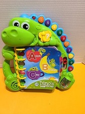 LeapFrog Dino  s Delightful Day Electronic Book Educational Learning Toy Tested