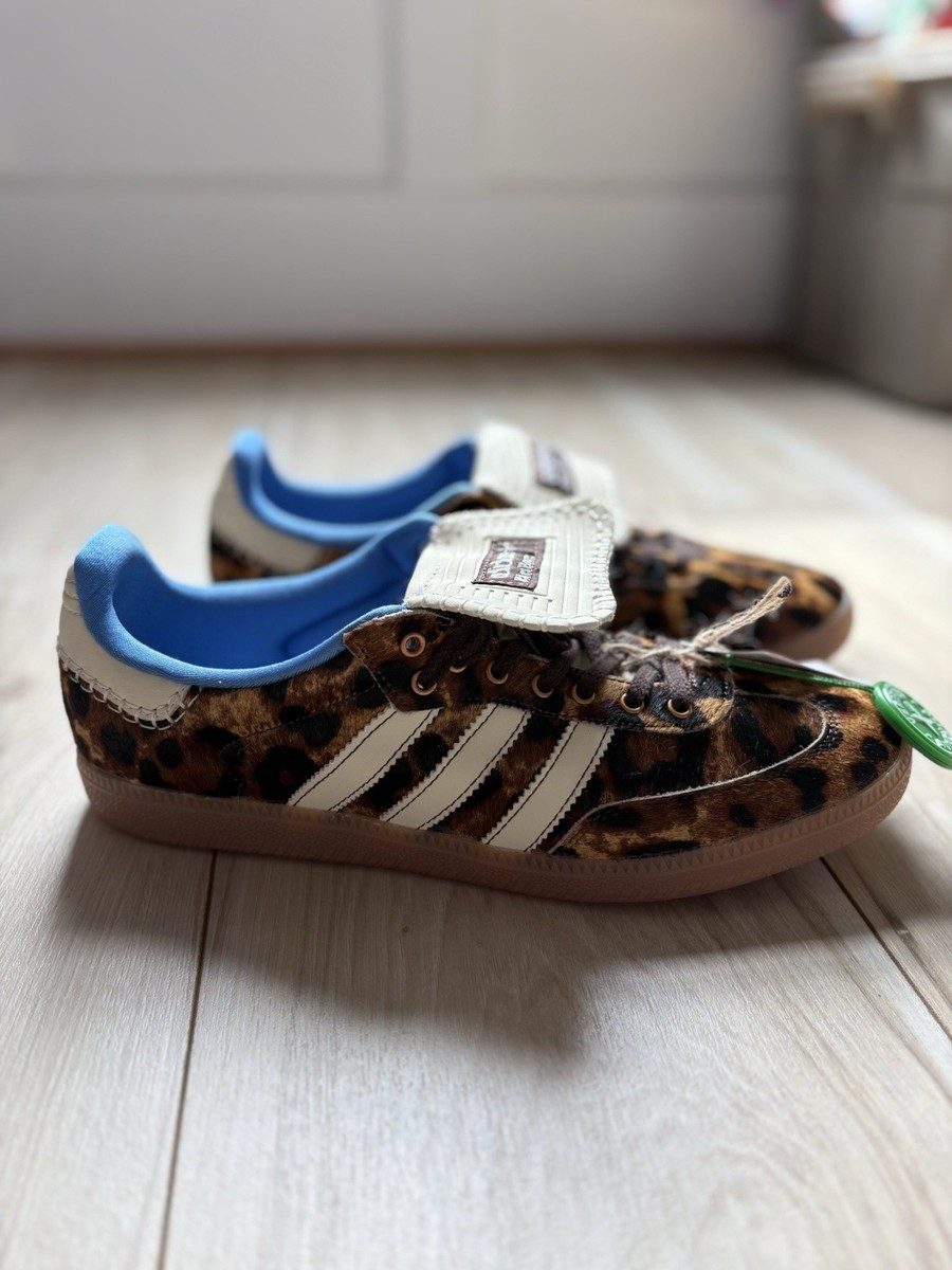 Adidas x Wales Bonner Samba Leopard Pony Hair Size 10 Brown Cream