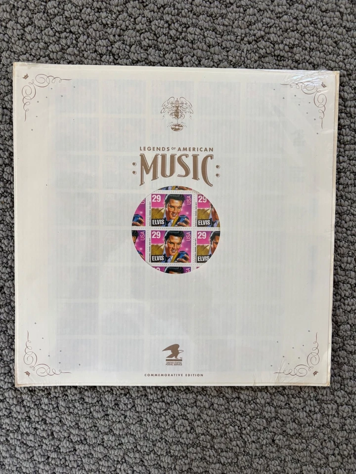 Elvis Presley 40 Stamp Sheet and Saver Sleeve Legends of American Music *Plus* - Image 2 of 4