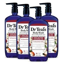 Body Wash with Pure Epsom Salt, with Shea Butter  Almond Oil, 24 Fl Oz Pack of