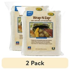 2 Pack Wrap-N-Zap Quilting Batting, Off-White 45" X 36" Precut Package