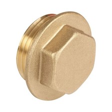 1/4" Brass Flanged Plug - PACK OF 10 - FREE Next-Day Delivery