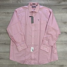 Tommy Hilfiger Shirt Red Check Men  s Dress Shirt Top 2XL 18 34 35 Non Iron