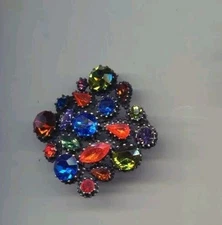 Multi color Maltese brooch pin