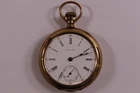 Antique Waltham Gold Filled Pocket Watch Pre-Owned Runs (43-02)