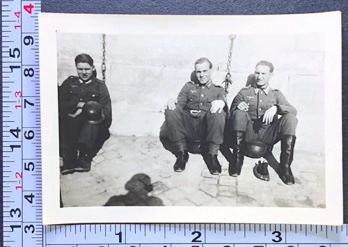 WW2 Era German Military Soldier Uniform History Antique BW Photo Snapshot #10