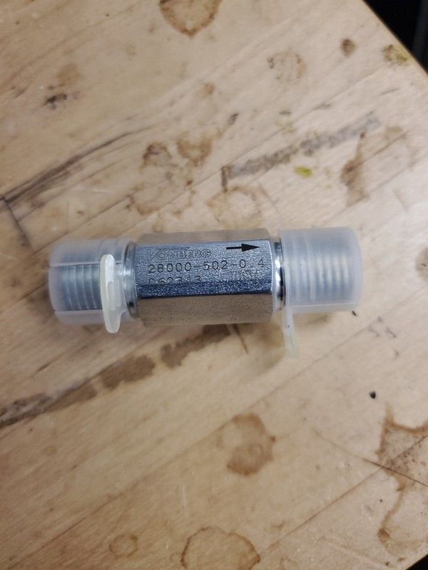Vonberg 28000-504-0-40 hydraulic velocity fuse valve   1/4"NPT New.