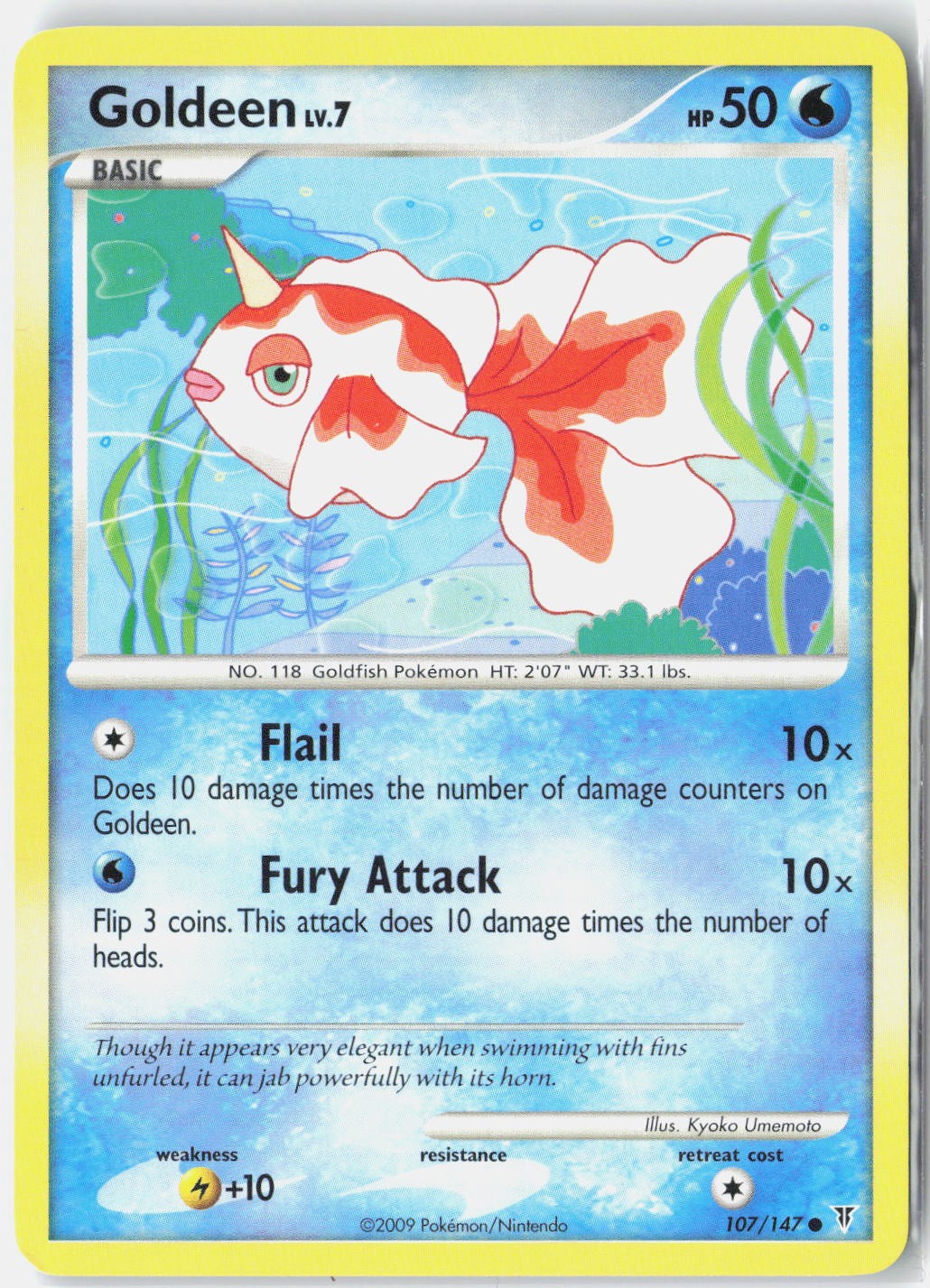Goldeen Supreme Victors 107 Pokemon Card