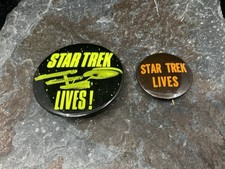 1970s Star Trek Lives Pinback Buttons Following Original Show Cancellation