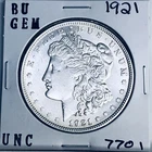 1921 BU GEM MORGAN SILVER DOLLAR UNC MS+++ U.S. MINT RARE COIN 7701