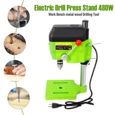Mini Drill Press Bench Compact Small electric Drilling Machine Work 110V 480W