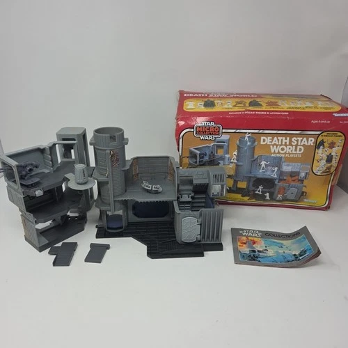 Star Wars Micro Collection Death Star World Playset Kenner 1982 Vintage With Box