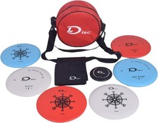 Disc Golf Set, Starter Set with Bag,2 Medium, Red
