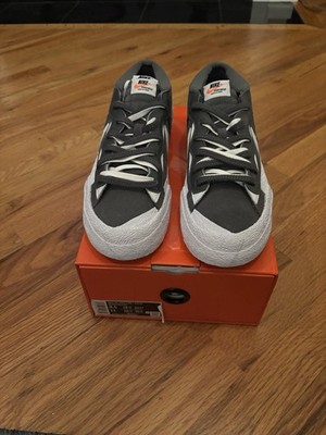 Nike Blazer Low Sacai Iron Gray and White Size 9.5 Men's