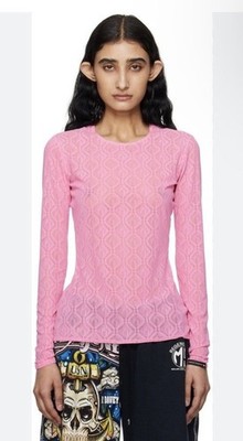 MARINE SERRE Moon Diamant Mesh T-shirt In Size M