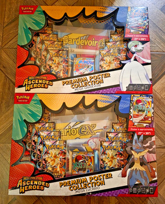 Pokemon Ascended Heroes Premium Poster Collection Lucario Gardevoir Set NEW