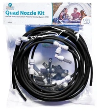 Extreme Mist Portable Misting System Kit - 4 Nozzles, 16ft Mist Line, 4ft Fee...