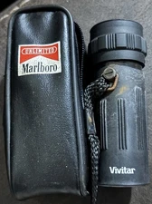 Vintage Marlboro Unlimited Vivitar PV Series 8x21 Monocular Scope Original Case