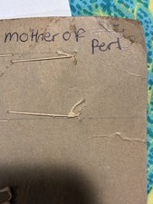 Antique Mother Of Pearl Buttons On Card