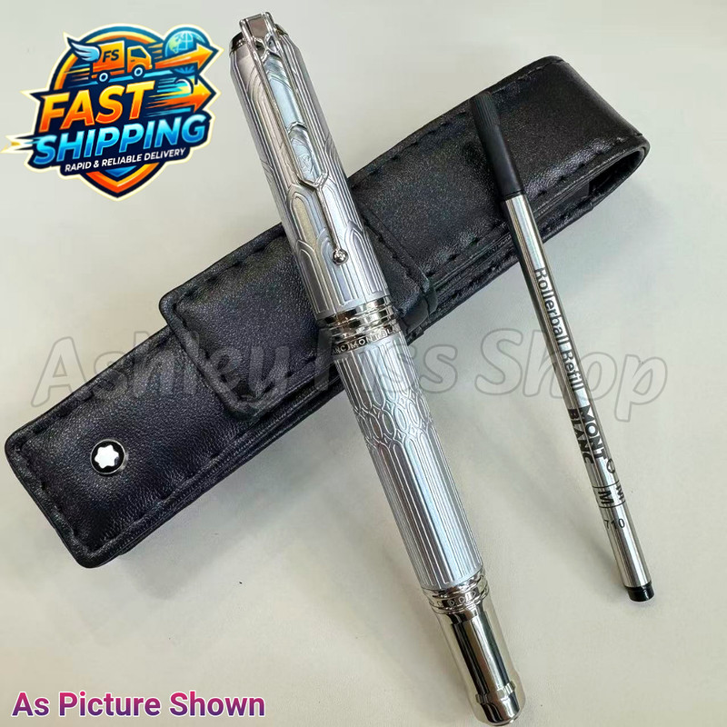 BID HOT ( MB ) Victor Hugo Writers Rollerball Leather Case