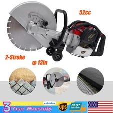 Gas Concrete Cut off Saw 2-Stroke 52cc Cement Masonry Wet Dry Saw Cutter+Blade