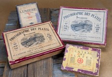 Antique Photo Dry Plates Hammer,Lumiere ,Central Glass Collectors Display LOT