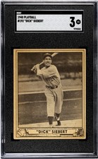 1940 Play Ball Dick Siebert SGC 3 #192 Philadelphia Athletics   