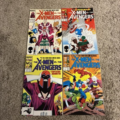 X-Men vs Avengers #1-4 - (Marvel Comics 1987) Complete Mini Series Set 1 2 3 4