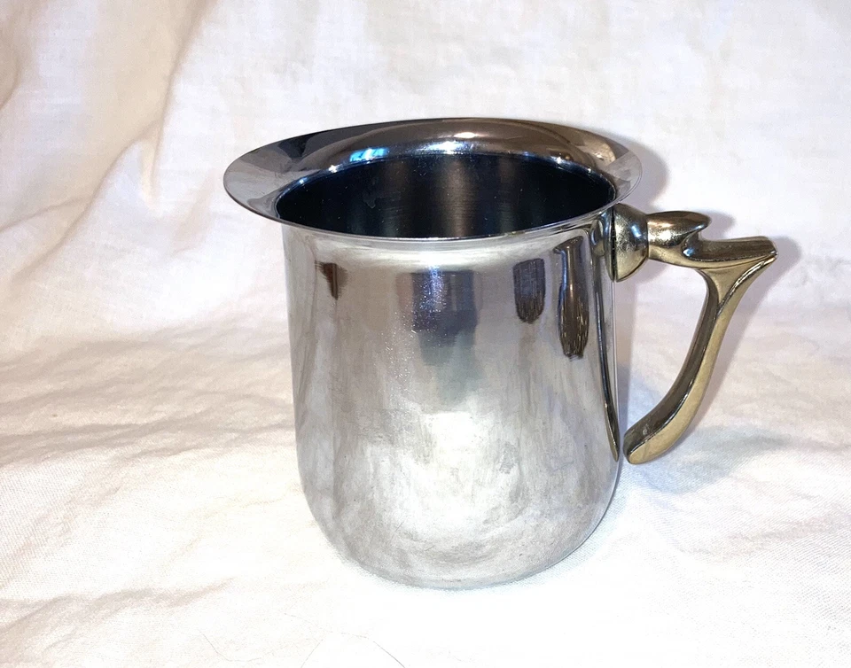 Kromex Coffee Creamer Pitcher circa 1955 with decorative handle Vintage - Image 2 of 4