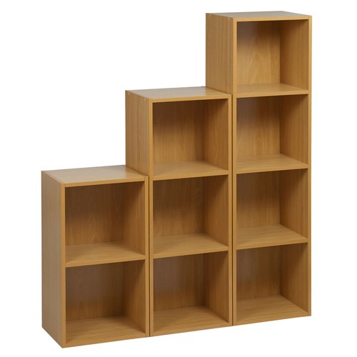 Wooden Bookcase 1 2 3 4 Cube Storage Unit Shelving Display Shelves Wood Shelf B - Picture 3 of 11