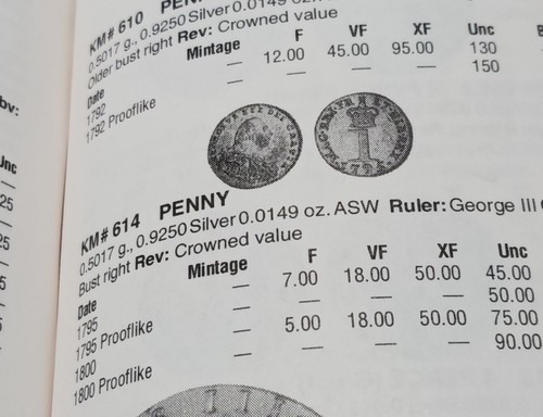 1800 G. Britain 1 Silver  PENNY - Picture 5 of 7