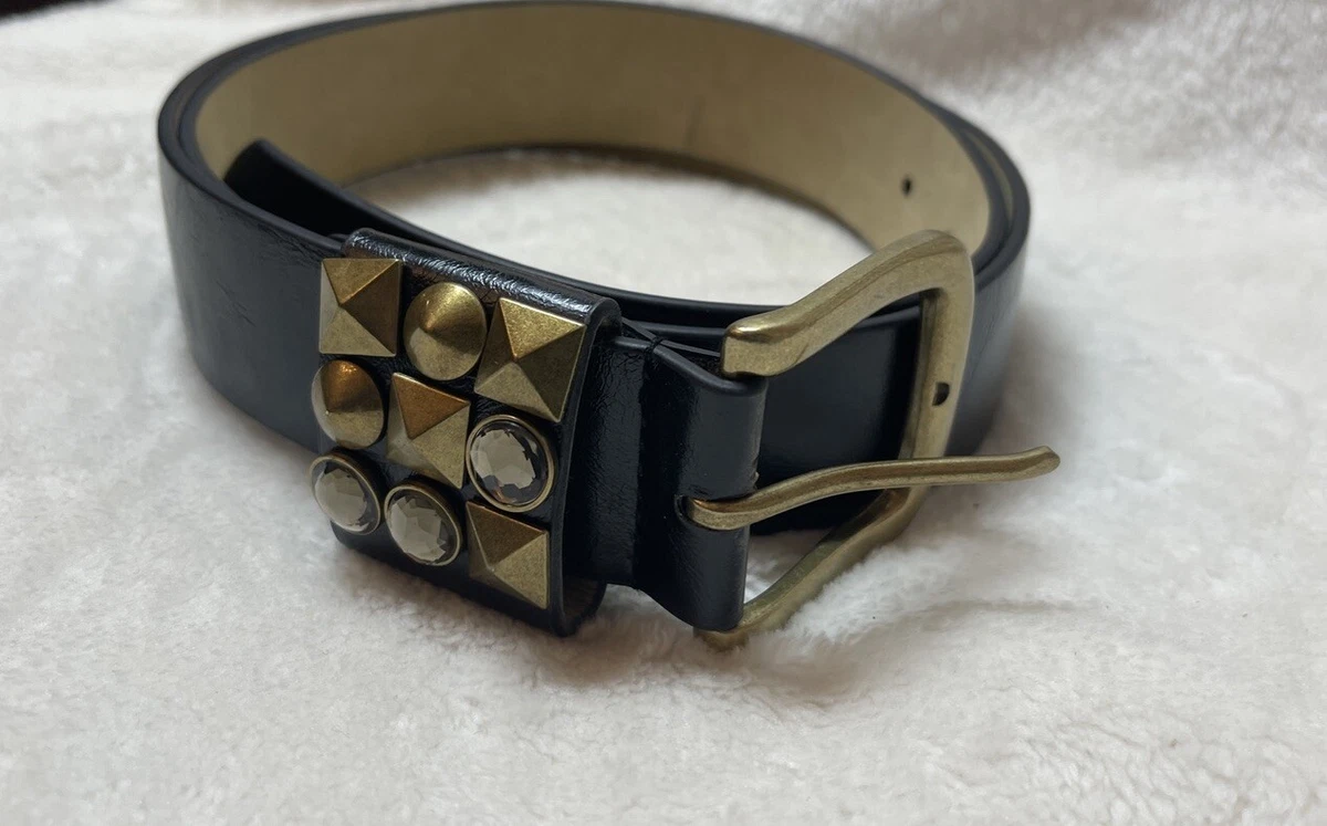 Betsy Johnson Black Patent Rhinestone Belt Betsey Johnson Women main image 4