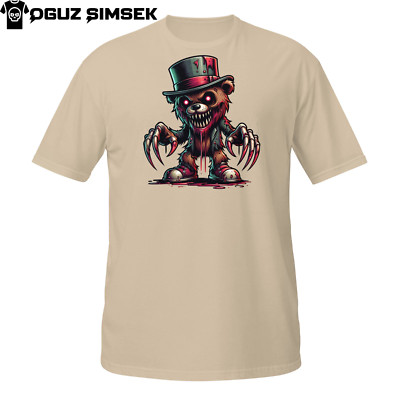 Bloody Teddy Bear T-Shirt | Killer Bear in Top Hat | Horror Cartoon Tee
