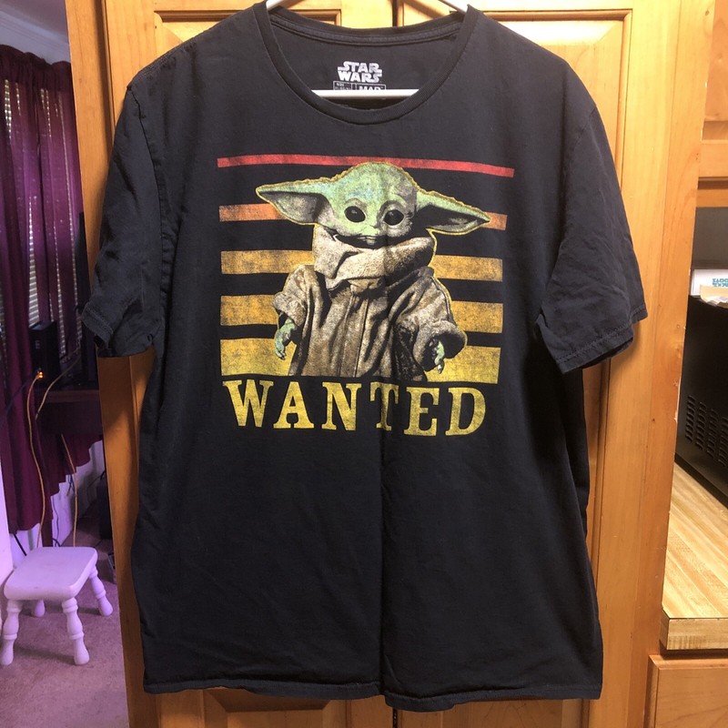 Men’s Star Wars Mad Engine XL Black Yoda T-shirt
