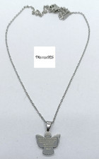 Collana uomo donna ciondolo angelo preghiera