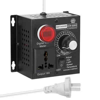 4000W Compact Variable Voltage Controller Speed Temperature Light Voltage