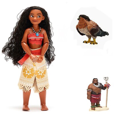 MOANAパパまたぬいじゃったモアナ・ポッツイ お宝発見MANIAX希少レア珍品 Disney Moana Classic 12” Doll & 3” Chief Tui Dad Father & Maui