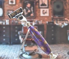 Handmade Pine Cones & Resin Shaving Razor SEE VIDEO 892a