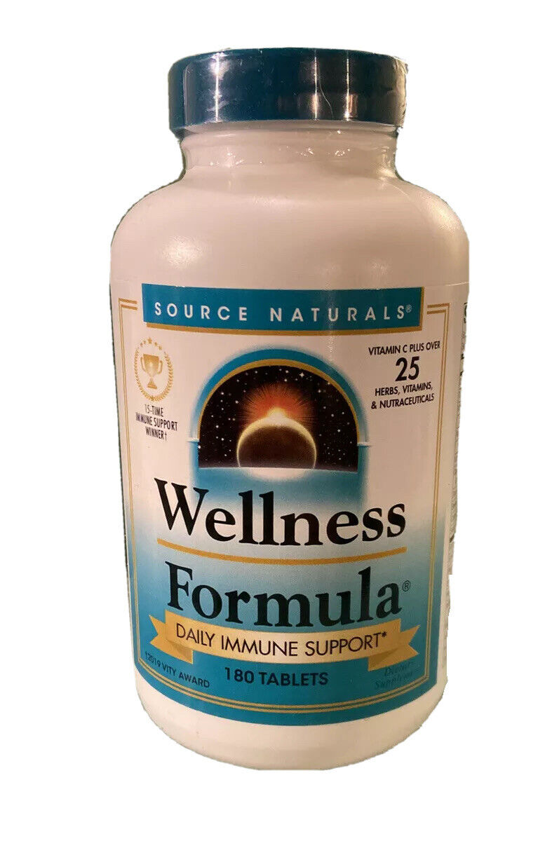 Source Naturals Wellness Formula 180 Tablets Immune Support EXP 04/2023 Sealed