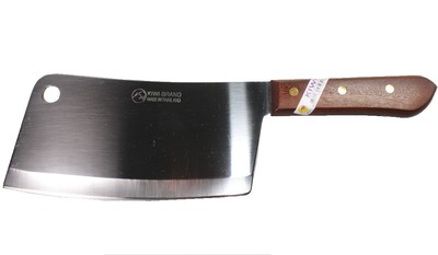Hackbeil Edelstahl Holzgriff Klinge 19cm Hackmesser Fleischerbeil Küchenbeil