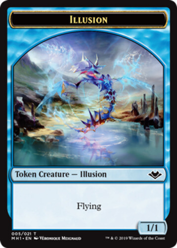 4x Illusion Token - Foil NM-Mint, English Modern Horizons MTG Magic